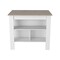 Tuhome Cala Kitchen Island Antibacterial, Three Shelves, Four Legs, Light Gray/White AZB5772 - alternate 1